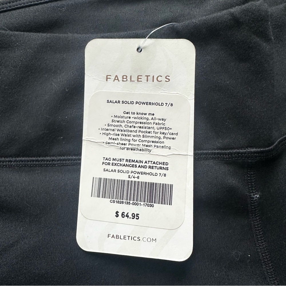 NWT Fabletics Salar Solid Powerhold Black Legging… - image 3
